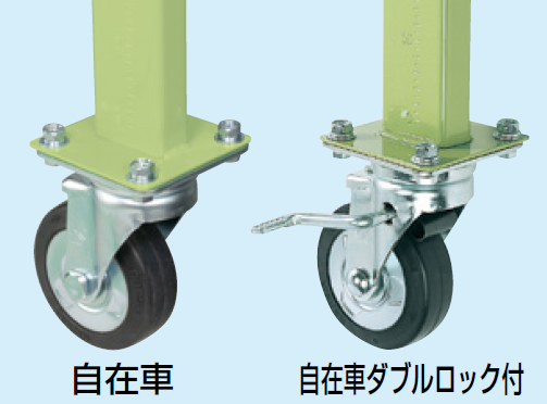 作業台用移動脚 TKK-100CJS スライド脚4本セット グリーン