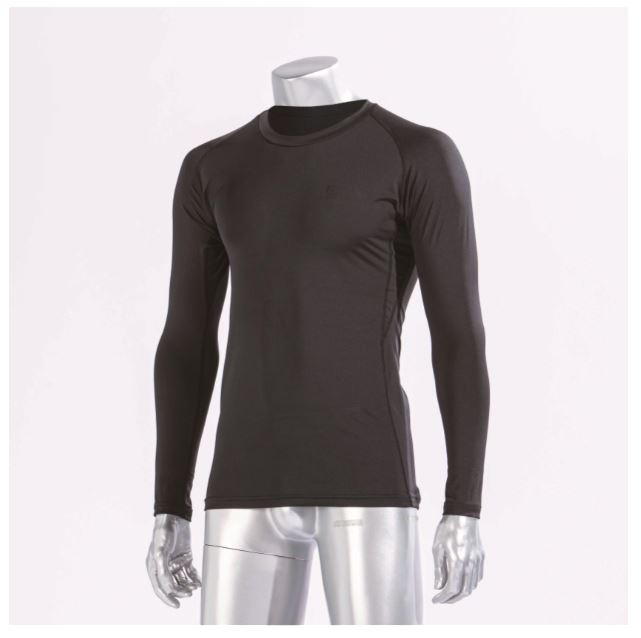 BT パワーストレッチ デオドラント ロングスリーブ クルーネックシャツS~3L ブラック