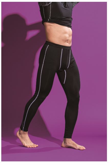 冷感・消臭　パワーストレッチ　ロングパンツS~5L ブラック