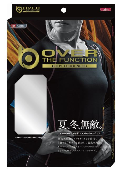 BTアウトラスト　ロングスリーブ　クルーネックシャツ　レディースS~L ブラック×ピンク