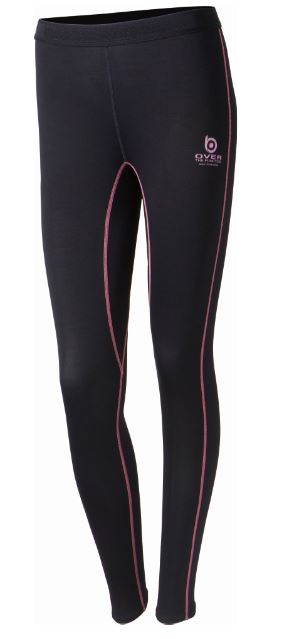 BTアウトラスト　ロングタイツ　レディースS~L ブラック×ピンク