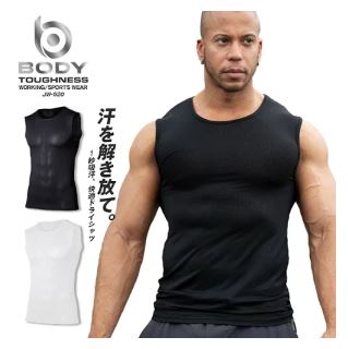 BTデュアル3Dファーストレイヤー ノースリーブ クルーネックシャツS~3L ブラック