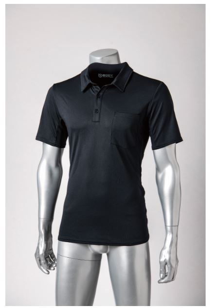BTデュアルメッシュ　ショートスリーブ　ポロシャツS~3L ブラック