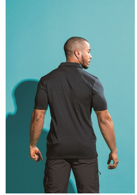 BTデュアルメッシュ　ショートスリーブ　ポロシャツS~3L ブラック