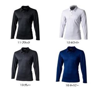 BTデュアルメッシュ　ロングスリーブ　ポロシャツS~3L ブラック