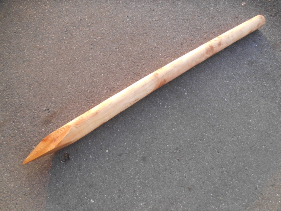 杭(カラマツ)φ90mm×1820mm 100本/ロット※山口県山口市 引取限定 指定倉庫軒先渡し