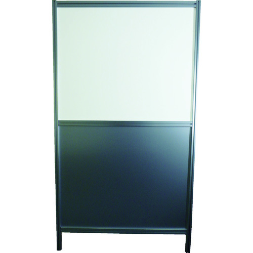 アルミ安全フェンス 間口1000mmX高さ1800mm下シルバーパネル 上ホワイトボード