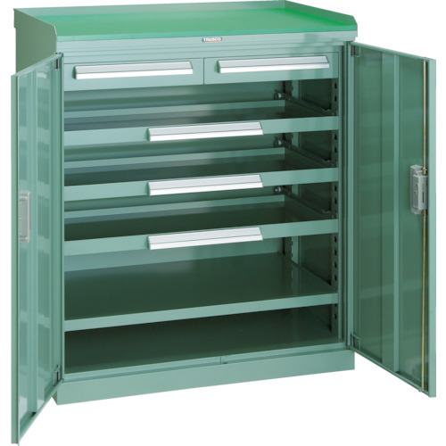 スライド工具キャビネット 881×551 コボレ止め天板付