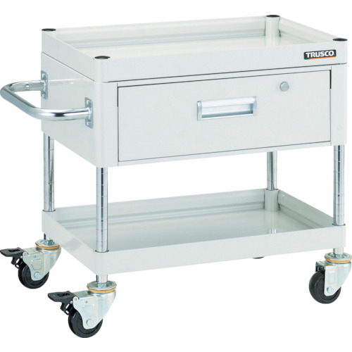 ファルコンワゴン600×400 1段引出付 ゴム車輪 YG色