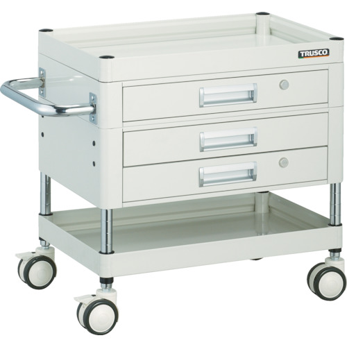 ファルコンワゴン 引出付 600×400 ウレタン双輪 YG色