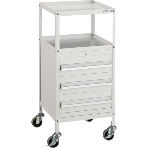 ミニキャビネットワゴン400×440×880LVR-424付 W