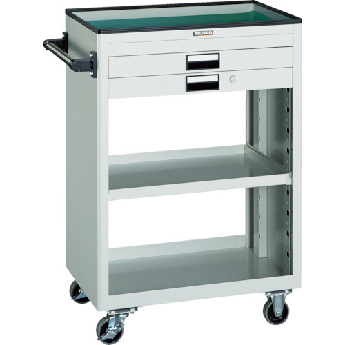 ツールワゴン 600×400 浅型2引出付 W