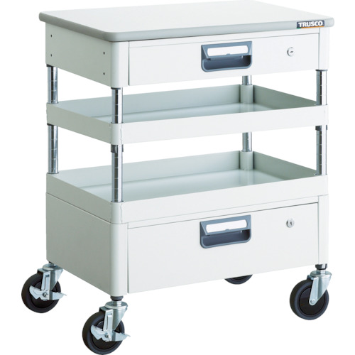 フェニックスワゴン  省音 600×400×H740 引出 天板付 W色