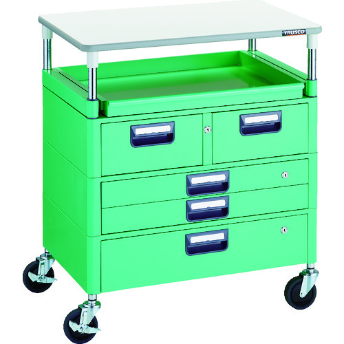 フェニックスワゴン  省音 750×500 H880 引出付 スライド1段 天板付 YG色