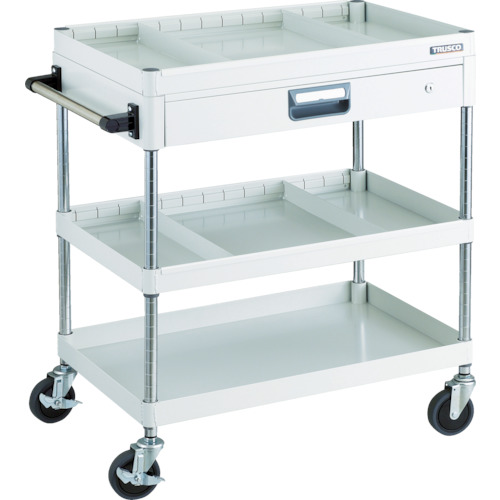 フェニックスワゴン  省音 750×500 仕切2段付 引出付 W色