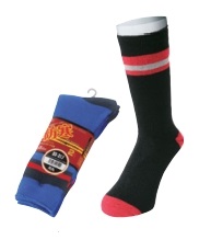 パイルソックス　カラフルライン　先丸　（２Ｐ）　BS-317　アソート【5組】