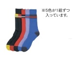 パイルソックス　カラフルライン　先丸　（２Ｐ）　BS-317　アソート【5組】