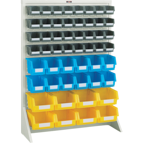 パネルコンテナラック 床置型 小×32 中X12 大X8 ネオグレー