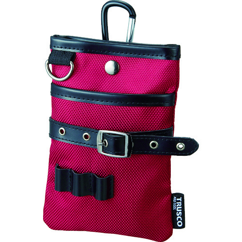 コンパクトツールケース シザーポケット レッド