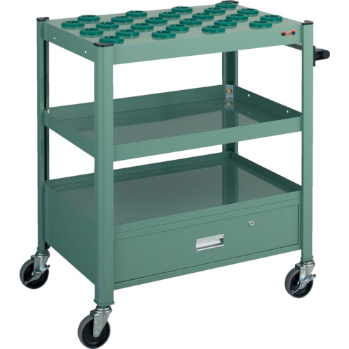 TCW型ツーリングワゴン ＃40×24個 引出し付 緑