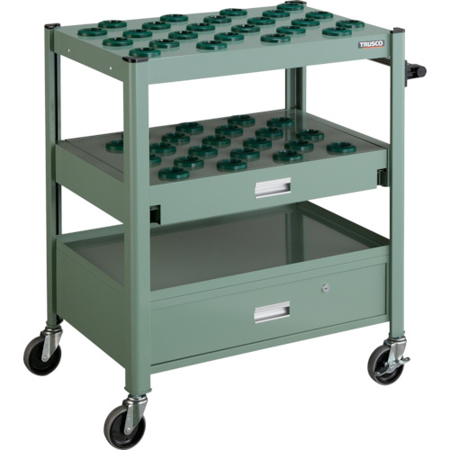 TCW型ツーリングワゴン ＃40×45個 スライド棚引出し付 緑