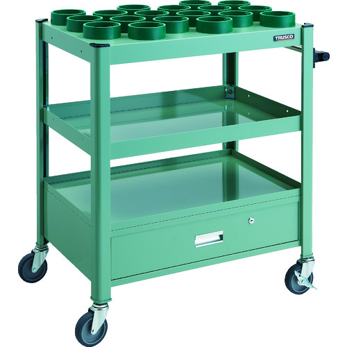 TCW型ツーリングワゴン HSK100A BT50 NT50 18個 引出し付 GN色