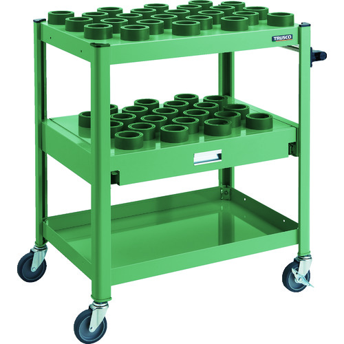 TCW型ツーリングワゴン HSK63A BT40 NT40 45個 スライド棚付 GN色