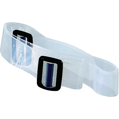 【廃番商品】ヘッドライト用シリコン替バンド 半透明20mm 黒バックル2個付