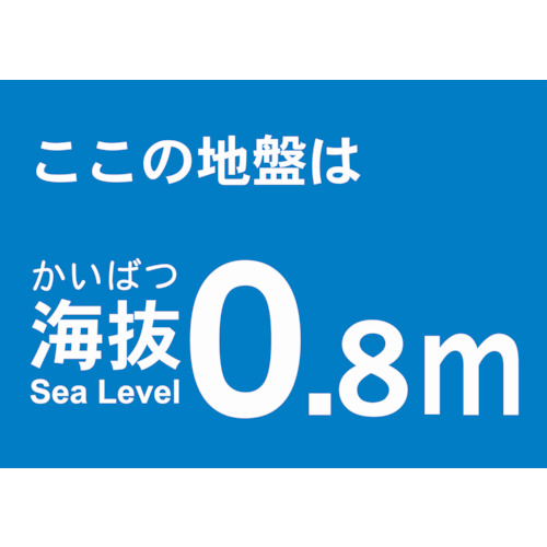 海抜ステッカー 0.8M (2枚入)
