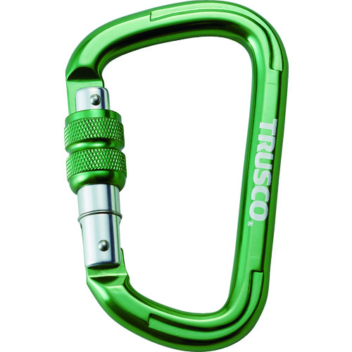ネジロック付カラビナ 線径10.5 110 グリーン