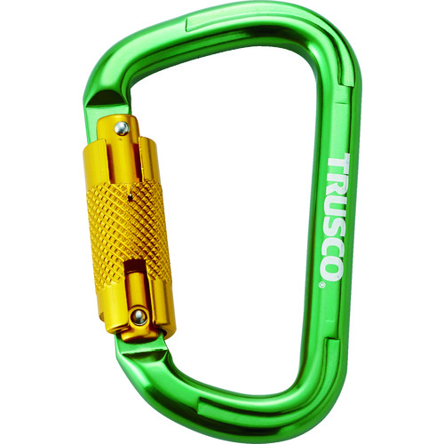 スライドロック付カラビナ 線径10.5mmX110mm グリーン