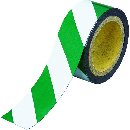 マグネット反射シート 緑・白 50mm×10m