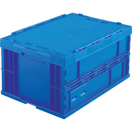 折りたたみコンテナフタ付 75L ダークブルー