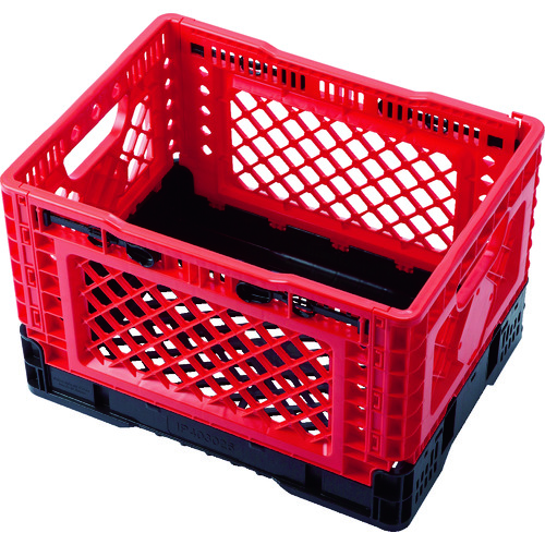 折りたたみメッシュコンテナ25L レッド