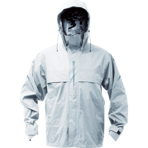 ベンチレーション（通気口）付レインスーツ シルバー L