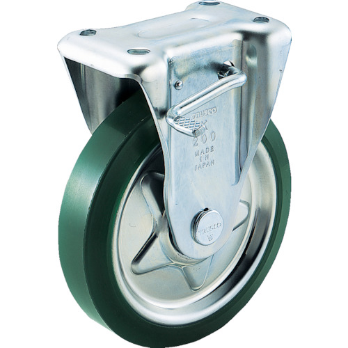 プレス製ウレタンキャスター 固定ストッパー付 Φ100