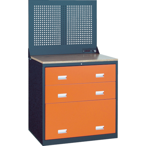 TWK型3ロックキャビネット 900×650 3段 Pパネル付 黒