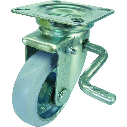 耐油性ゴムキャスター 自在ダブルストッパー付Φ100