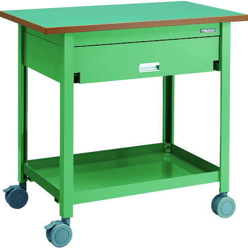 天板付ワゴン 両面引出し1段付 棚板1段 GN