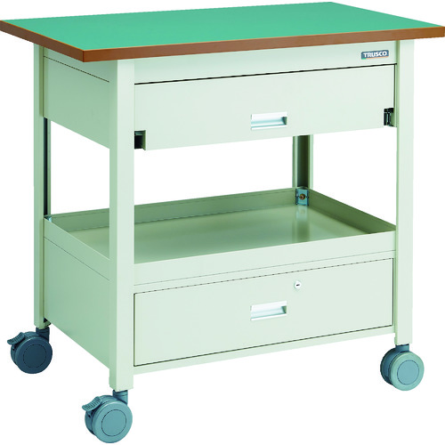 天板付ワゴン 両面引出し上下各1段付 棚板1段 NG