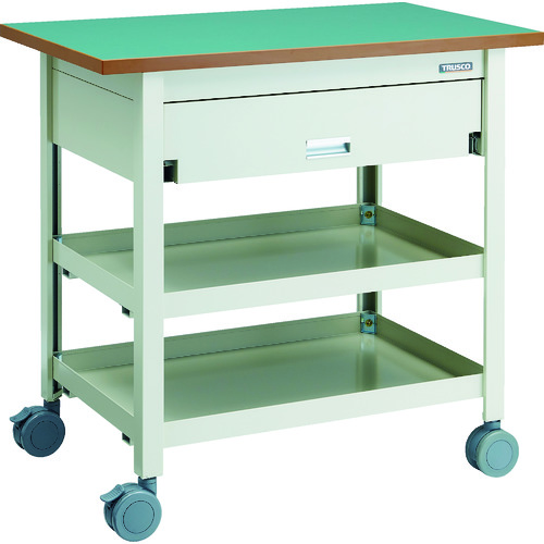 天板付ワゴン 両面引出し1段付 棚板2段 NG