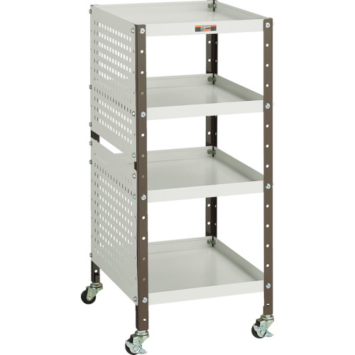 V型ツールワゴン 350×420×H798 4段 Pパネル付