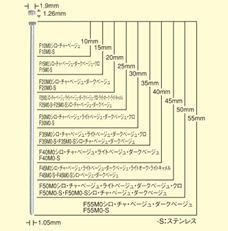 フィニッシュネイル(仕上釘)F30MO 長さ30mm カラー:シロ/チャ/ベージュ/ライトベージュ/ダークベージュ/ステンレス