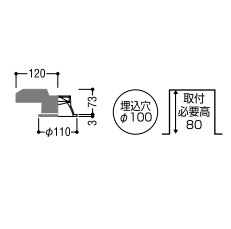 ダウンライトLED電球色5.0W(白熱球60W相当) 非調光 AD 1005W27 4台/ケース