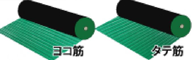 B山ゴムマット タテ・ヨコ筋 緑 厚3mm×幅1m×長さ10m 日大工業 B山ゴムマット タテ・ヨコ筋 緑 厚3mm×幅1m×長さ10m 日大工業