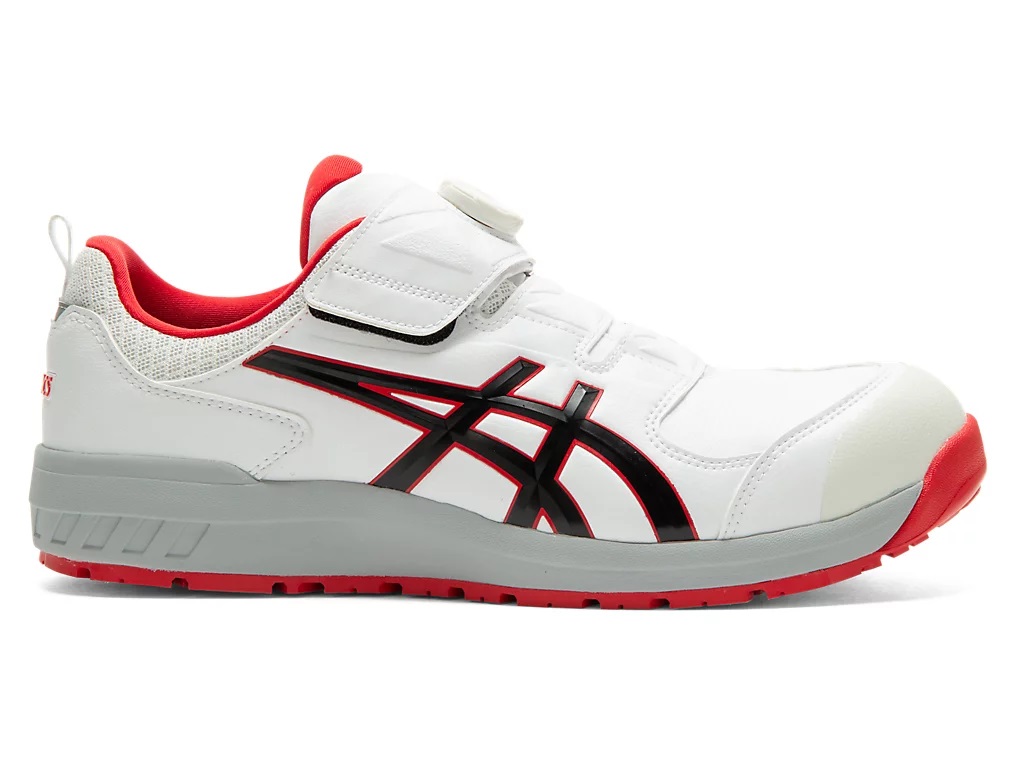 作業用靴 ウインジョブ CP307 BOA ホワイト×クラシックレッド30.0cm