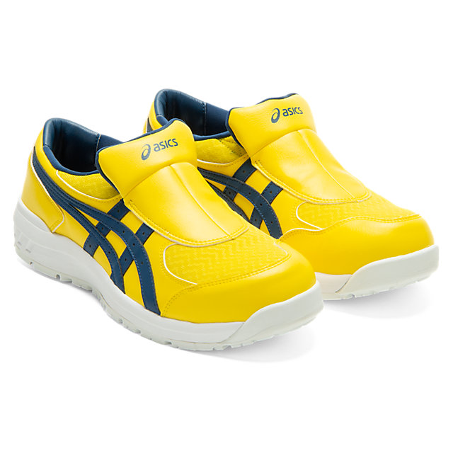 作業用靴 ウィンジョブ CP211 SLIP-ON ブライトイエロー×マコブルー