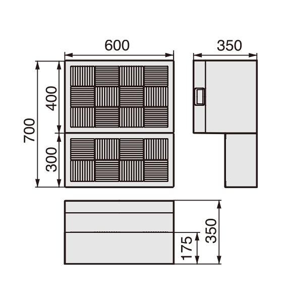 CUB-6040W ハウスステップ ボックスタイプ CUB-6040W 収納庫無 ライトグレ- 城東テクノ 収納庫無 ライトグレ-  業務用建材・建築資材の通販サイト【ソニテック】