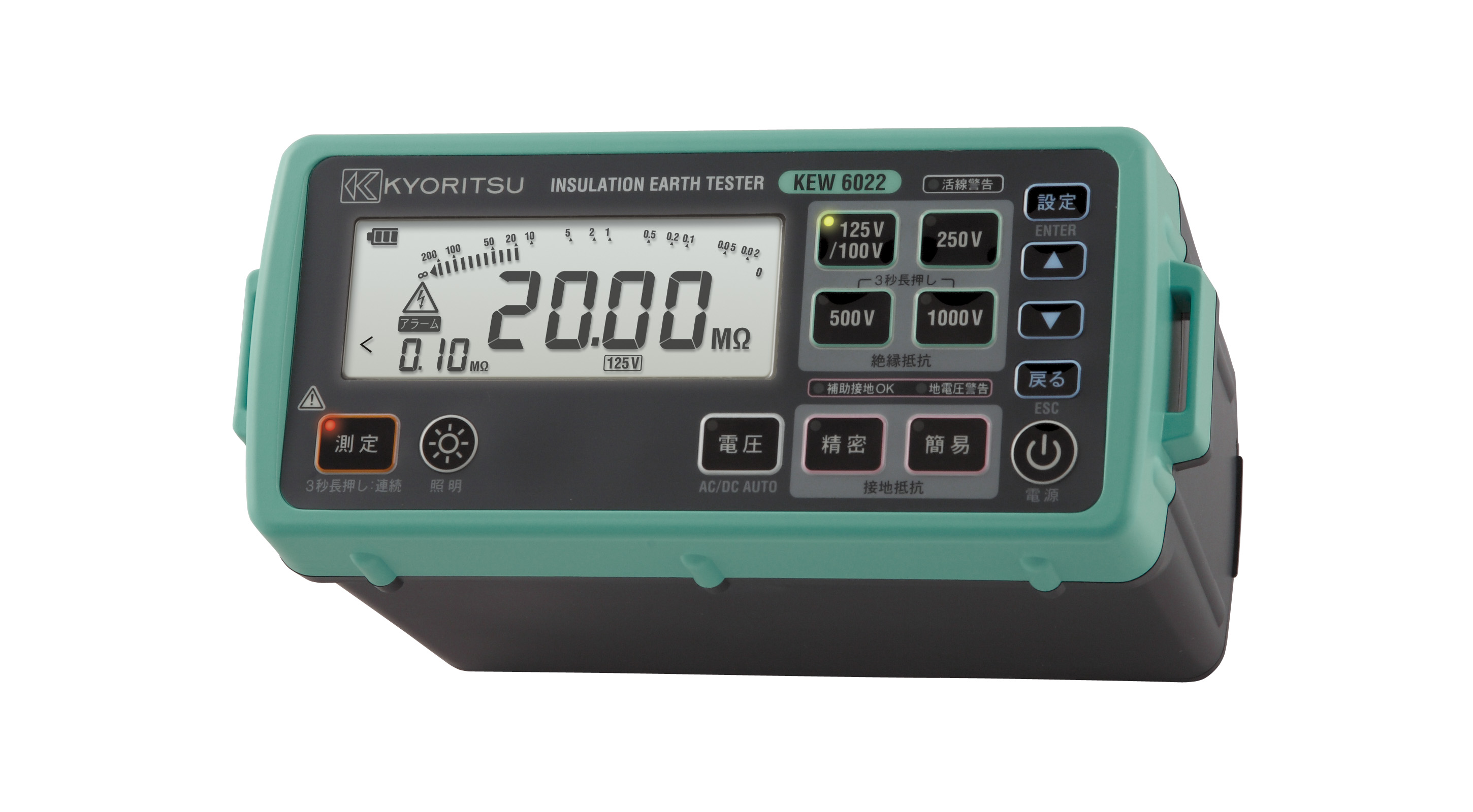 デジタル絶縁接地抵抗計(エル型プローブ) 6022