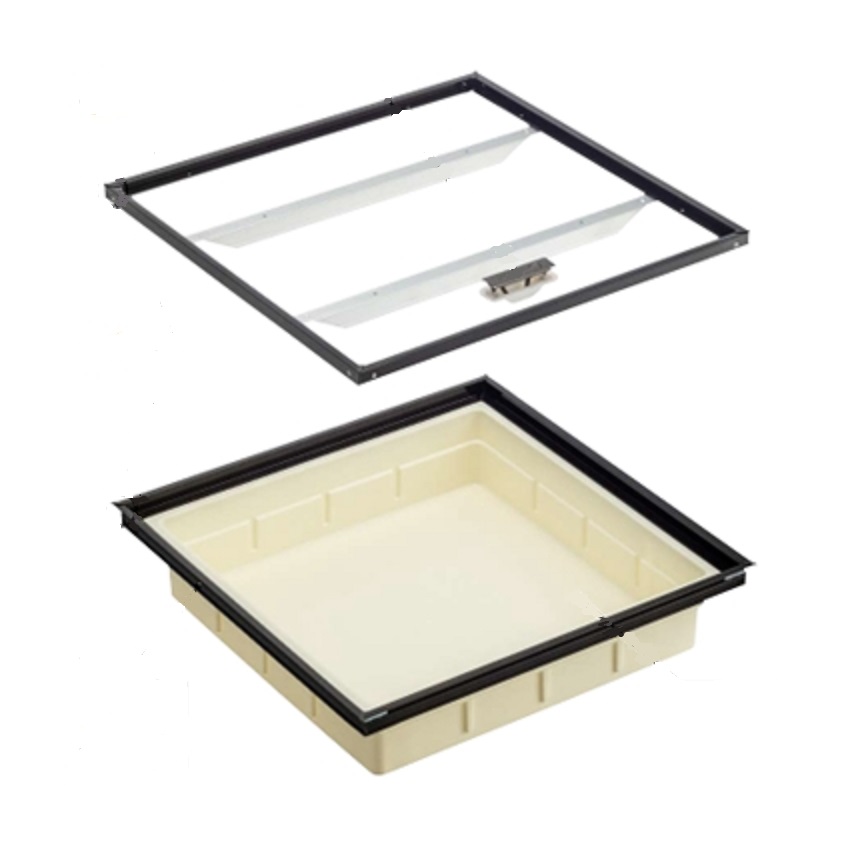 床下収納庫(15mm仕上)(気密極浅タイプ) PKCM 600×600 ブロンズ/シルバー【受注生産品】
